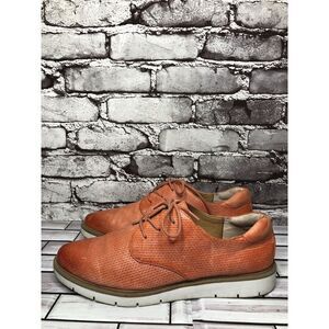 Sofft Coral Leather Perforated Oxfords Lace Up Casual Shoes Women Sz 10M US/41EU